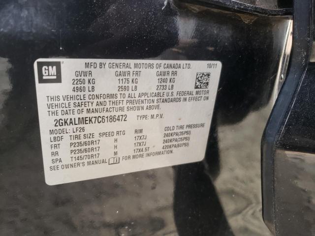 Photo 10 from auction – 2012 GMC TERRAIN SL with VIN 2GKALMEK7C6186472