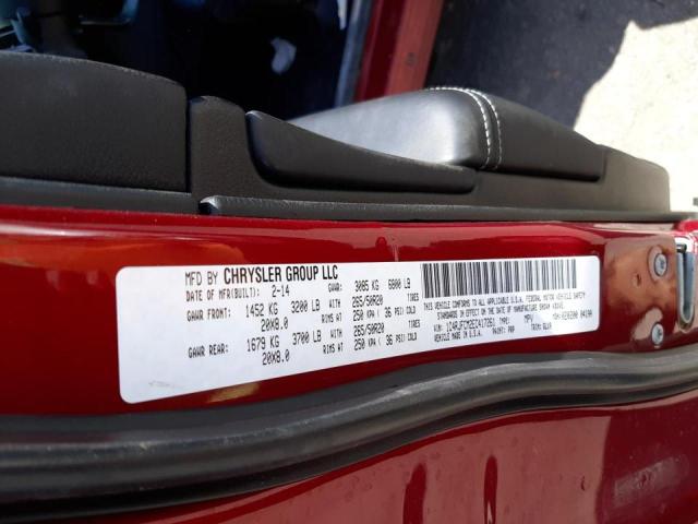 Photo 10 from auction – 2014 JEEP GRAND CHER with VIN 1C4RJFCM2EC417261