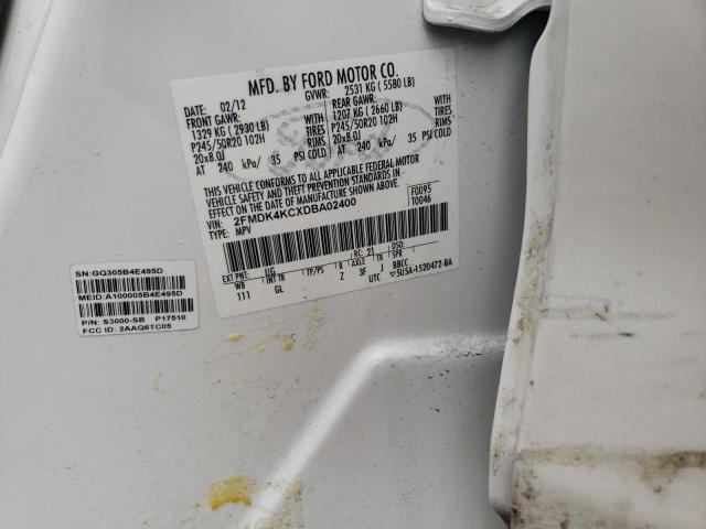 Photo 10 from auction – 2013 FORD EDGE with VIN 2FMDK4KCXDBA02400