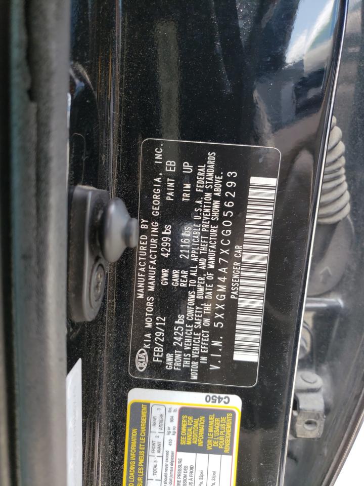 Photo 10 from auction – 2012 KIA OPTIMA LX with VIN 5XXGM4A7XCG056293