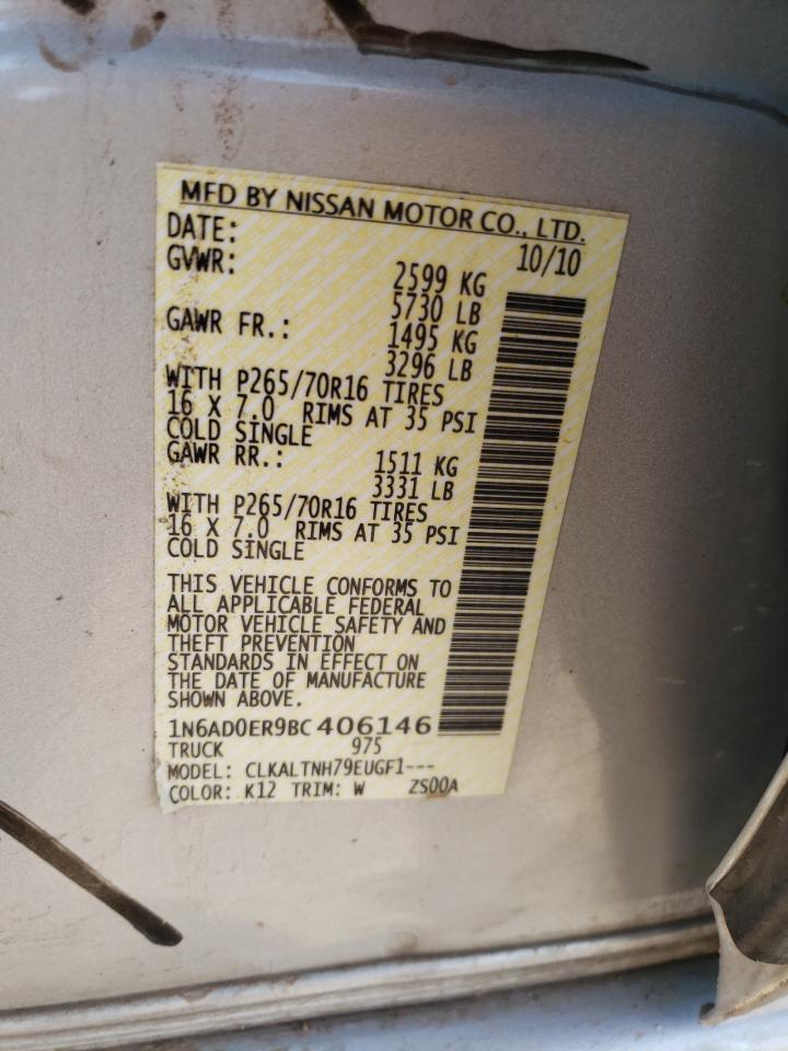 Photo 10 from auction – 2011 NISSAN FRONTIER S with VIN 1N6AD0ER9BC406146