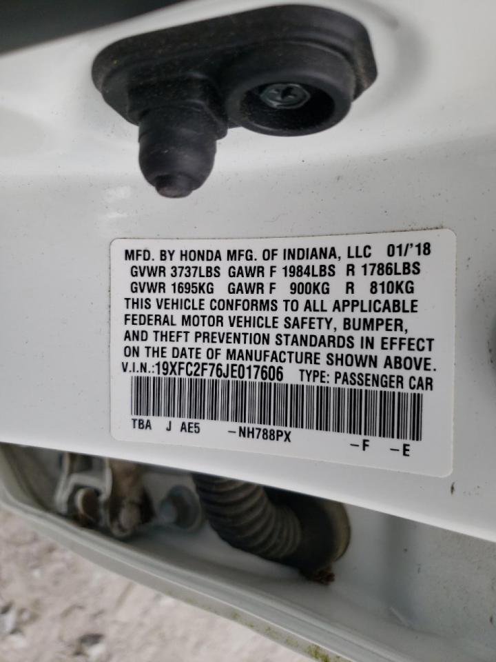 Photo 10 from auction – 2018 HONDA CIVIC EX with VIN 19XFC2F76JE017606