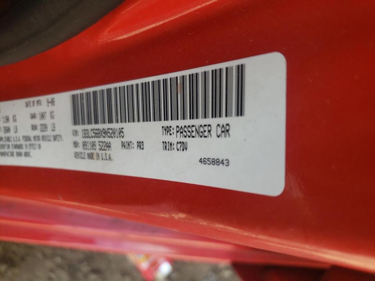Photo 10 from auction – 2009 DODGE AVENGER SX with VIN 1B3LC56BX9N520105