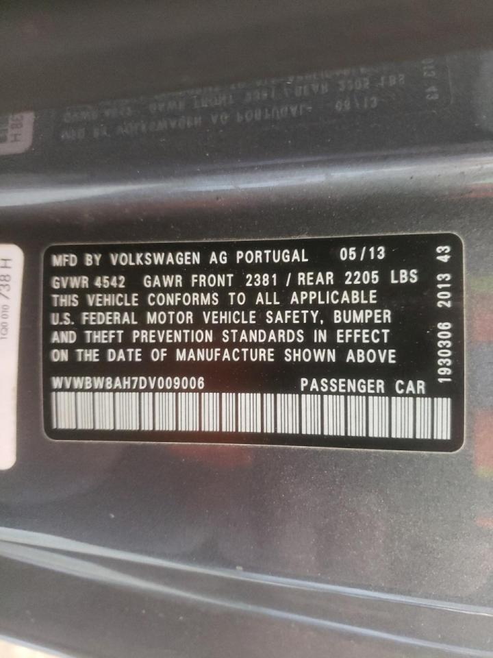 Photo 10 from auction – 2013 VOLKSWAGEN EOS KOMFOR with VIN WVWBW8AH7DV009006