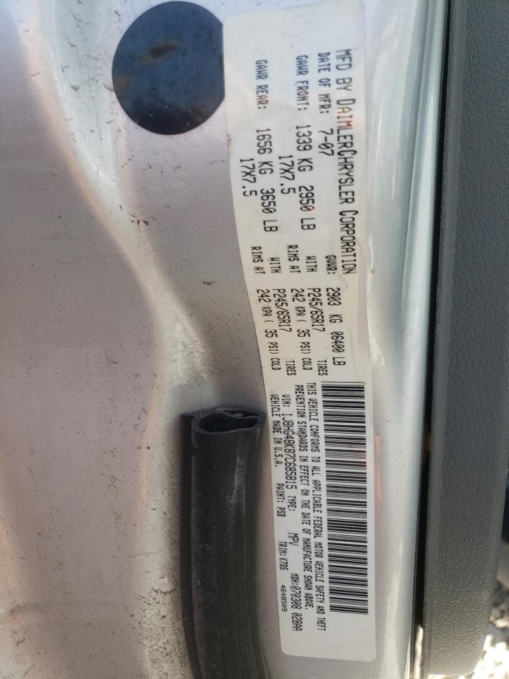Photo 10 from auction – 2007 JEEP COMMANDER with VIN 1J8HG48K87C685815