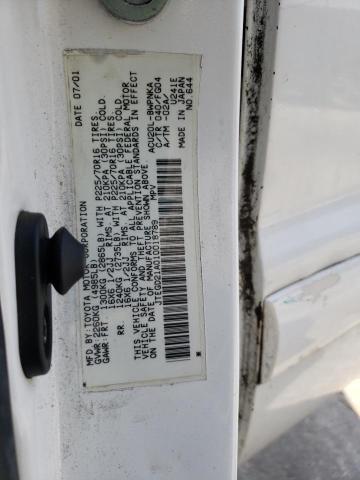 Photo 10 from auction – 2001 TOYOTA HIGHLANDER with VIN JTEGD21A010018789