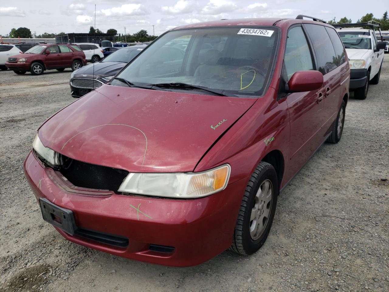 Photo 2 from auction – 2002 HONDA ODYSSEY EX with VIN 2HKRL18052H520385