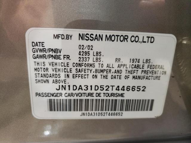Photo 10 from auction – 2002 NISSAN MAXIMA GLE with VIN JN1DA31D52T446652