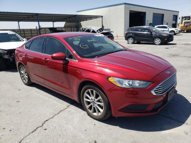 FORD FUSION SE 2017 with VIN 3FA6P0HD1HR305585 - Photo from auction
