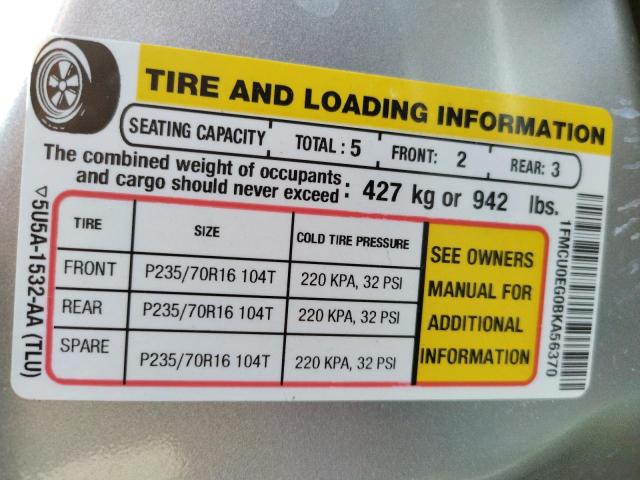 Photo 10 from auction – 2011 FORD ESCAPE LIM with VIN 1FMCU0EG0BKA56370
