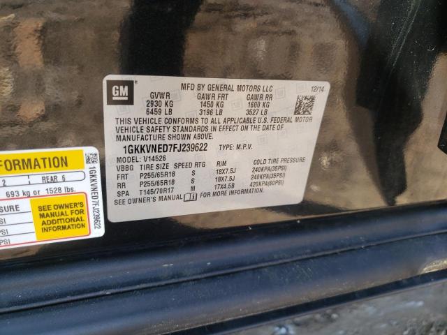 Photo 10 from auction – 2015 GMC ACADIA SLE with VIN 1GKKVNED7FJ239622