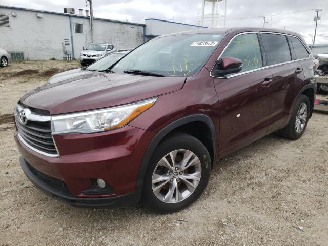 Photo 2 from auction – 2016 TOYOTA HIGHLANDER with VIN 5TDBKRFHXGS345127