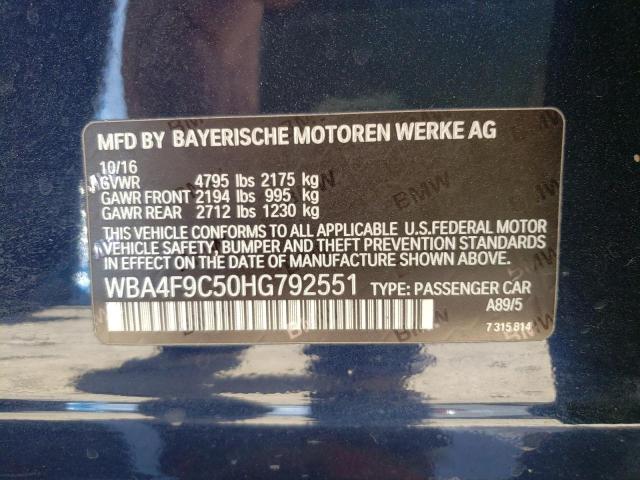 Photo 10 from auction – 2017 BMW 430XI GRAN with VIN WBA4F9C50HG792551