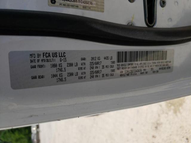 Photo 10 from auction – 2015 JEEP COMPASS SP with VIN 1C4NJCBB7FD420276