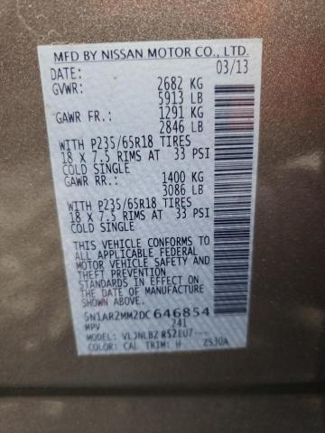 Photo 10 from auction – 2013 NISSAN PATHFINDER with VIN 5N1AR2MM2DC646854