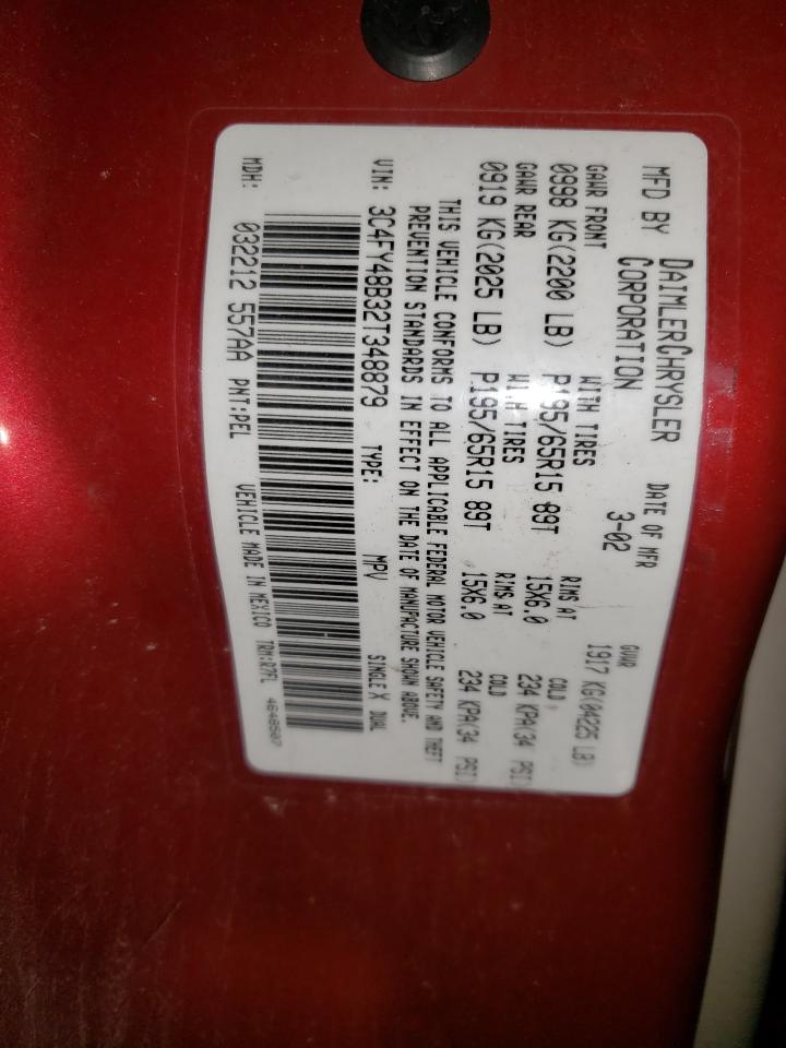 Photo 10 from auction – 2002 CHRYSLER PT CRUISER with VIN 3C4FY48B32T348879