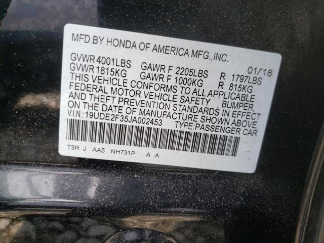 Photo 10 from auction – 2018 ACURA ILX BASE W with VIN 19UDE2F35JA002453