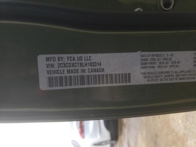 Photo 10 from auction – 2020 DODGE CHARGER R/ with VIN 2C3CDXCT8LH183314