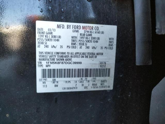 Photo 10 from auction – 2013 FORD EXPLORER L with VIN 1FM5K8F87DGC39999