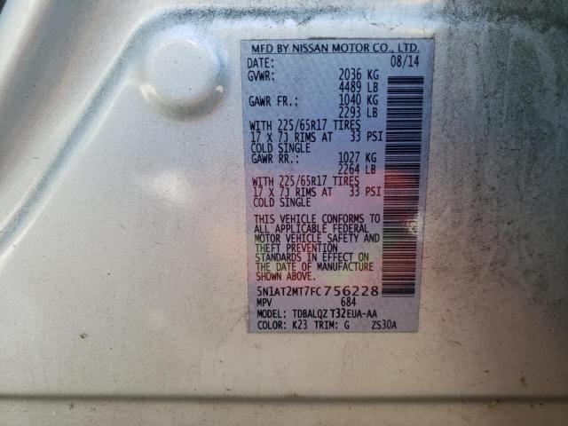 Photo 10 from auction – 2015 NISSAN ROGUE S with VIN 5N1AT2MT7FC756228