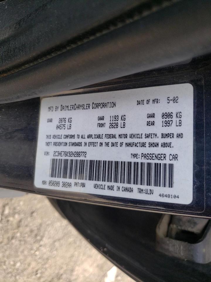 Photo 10 from auction – 2002 CHRYSLER 300M SPECI with VIN 2C3HE76K92H288772