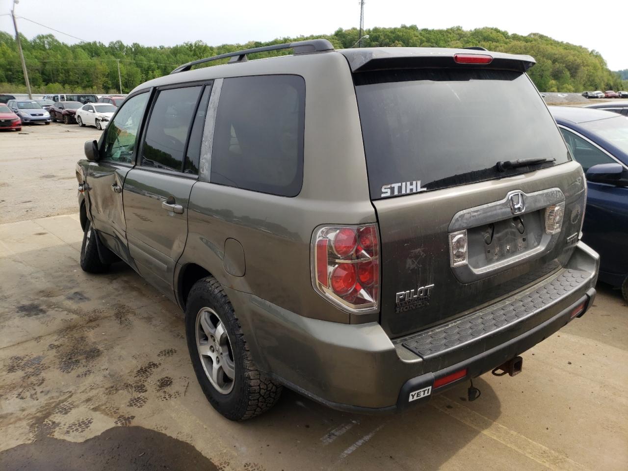 Photo 3 from auction – 2007 HONDA PILOT EX with VIN 2HKYF18487H528901