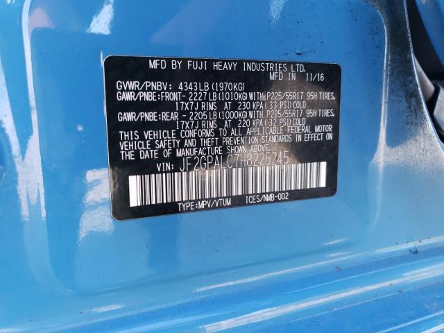 Photo 10 from auction – 2017 SUBARU CROSSTREK with VIN JF2GPALC7H8225245