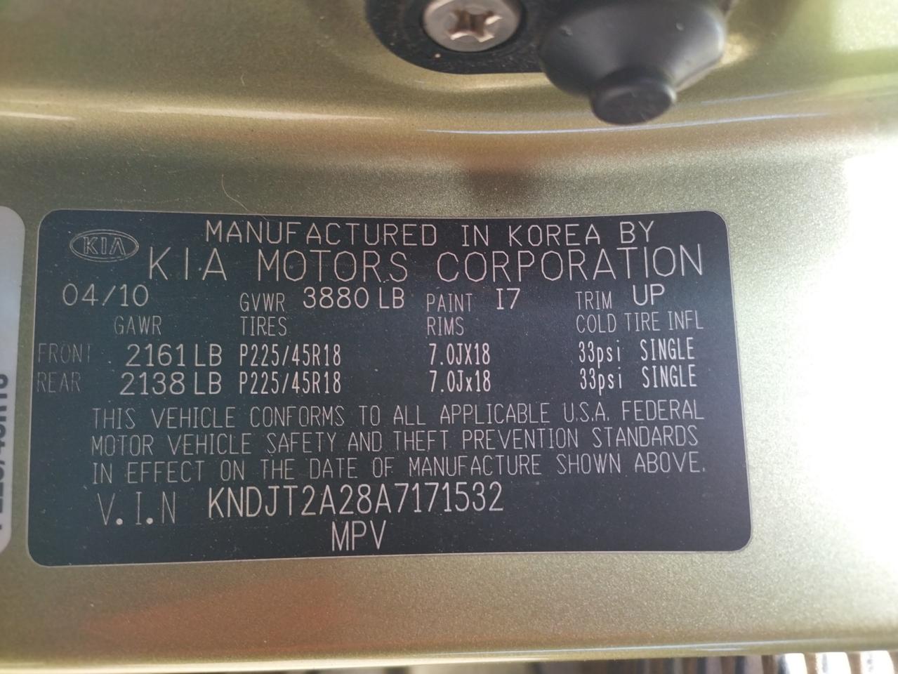 Photo 10 from auction – 2010 KIA SOUL + with VIN KNDJT2A28A7171532