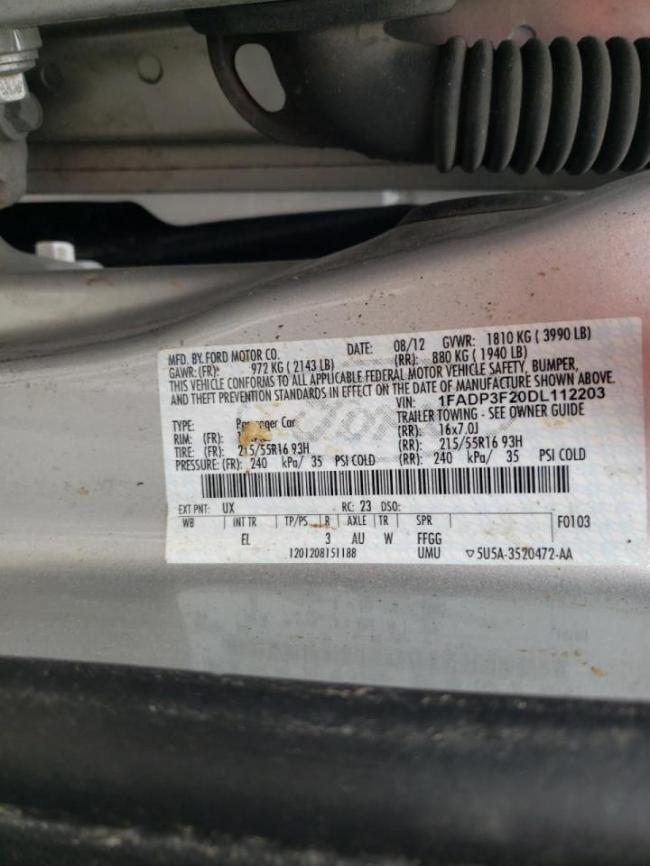 Photo 10 from auction – 2013 FORD FOCUS SE with VIN 1FADP3F20DL112203