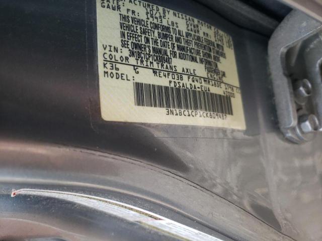 Photo 10 from auction – 2012 NISSAN VERSA S with VIN 3N1BC1CP1CK809487