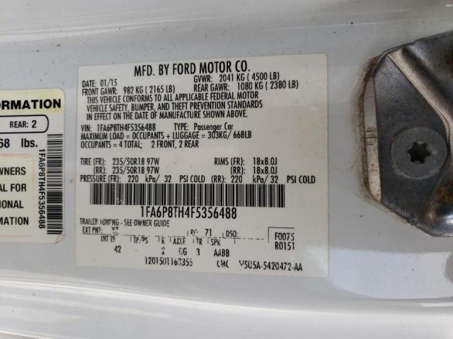 Photo 10 from auction – 2015 FORD MUSTANG with VIN 1FA6P8TH4F5356488