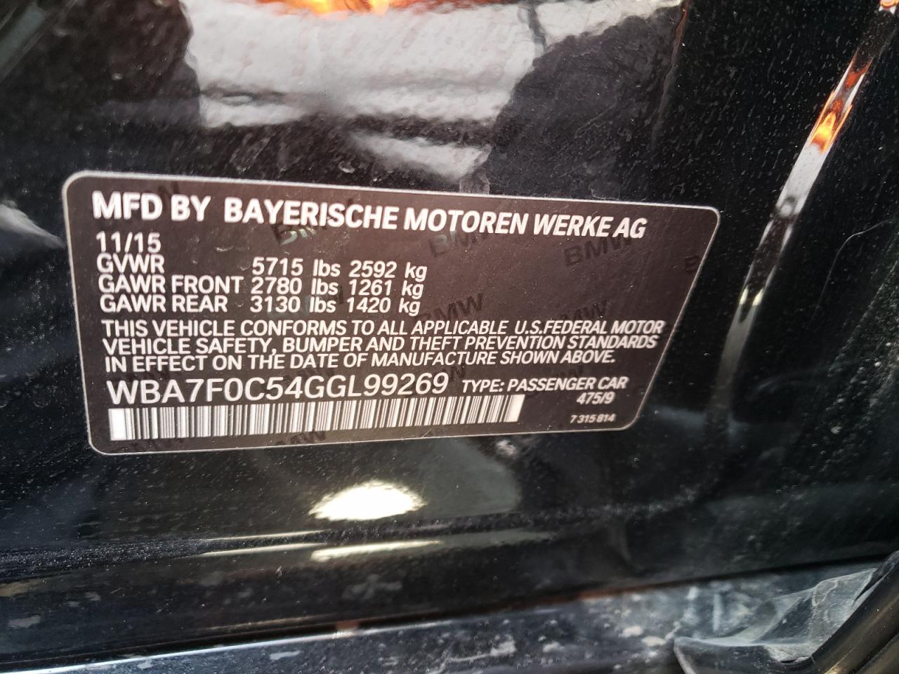 Photo 10 from auction – 2016 BMW 750 I with VIN WBA7F0C54GGL99269