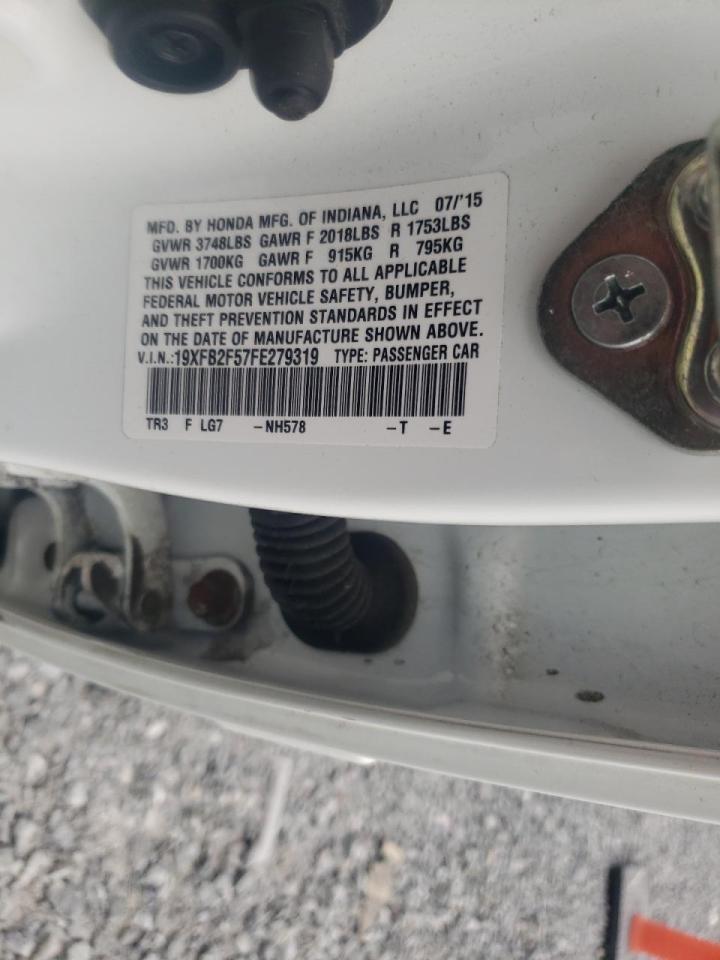 Photo 10 from auction – 2015 HONDA CIVIC LX with VIN 19XFB2F57FE279319