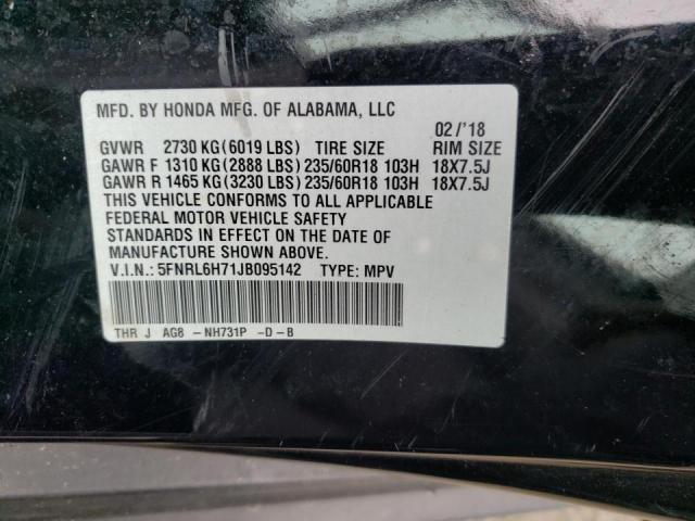 Photo 10 from auction – 2018 HONDA ODYSSEY EX with VIN 5FNRL6H71JB095142