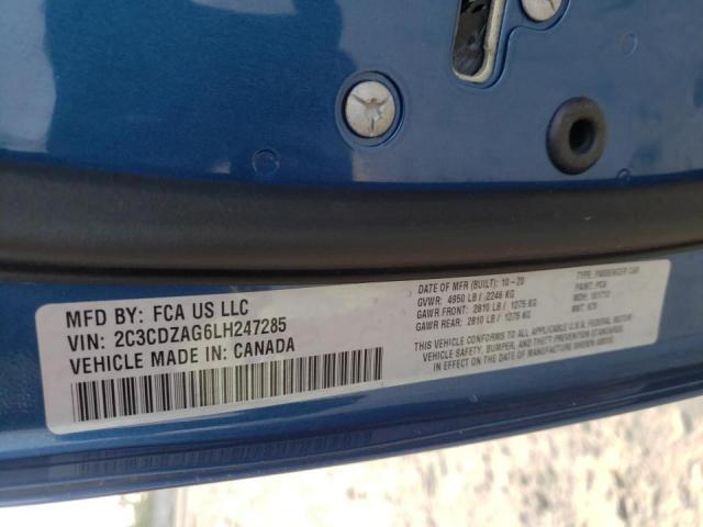 Photo 10 from auction – 2020 DODGE CHALLENGER with VIN 2C3CDZAG6LH247285
