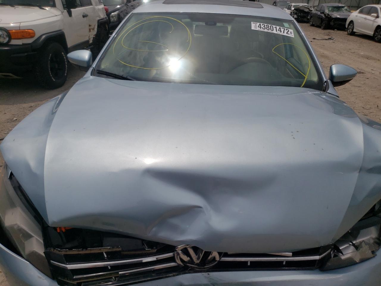 Photo 7 from auction – 2012 VOLKSWAGEN PASSAT SE with VIN 1VWBN7A30CC040249