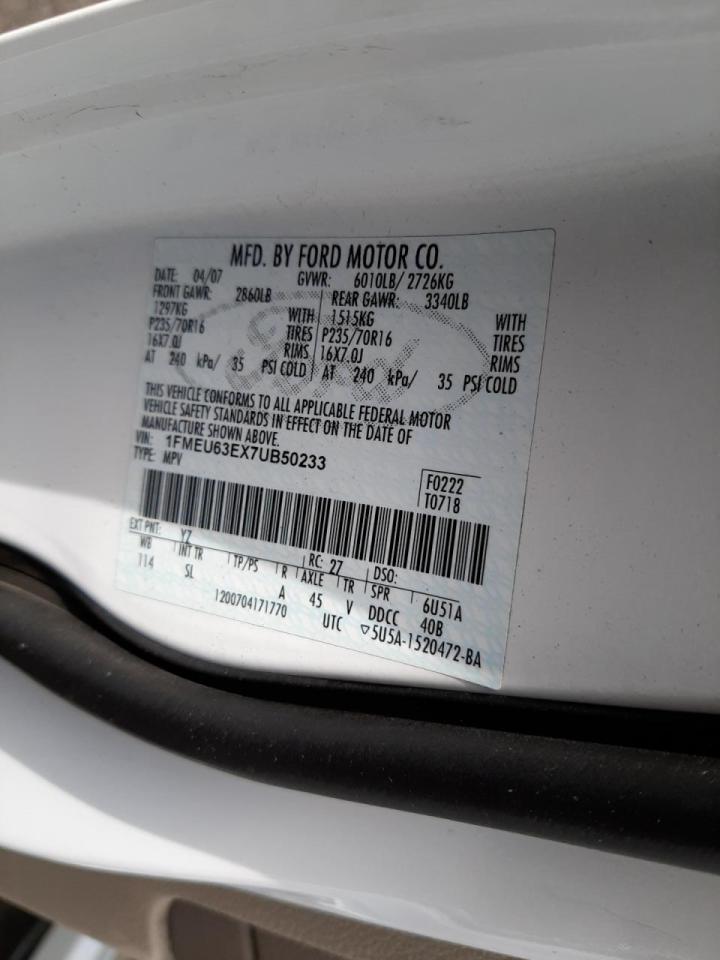 Photo 10 from auction – 2007 FORD EXPLORER X with VIN 1FMEU63EX7UB50233