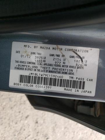 Photo 10 from auction – 2012 MAZDA 3 I with VIN JM1BL1W79C1592460