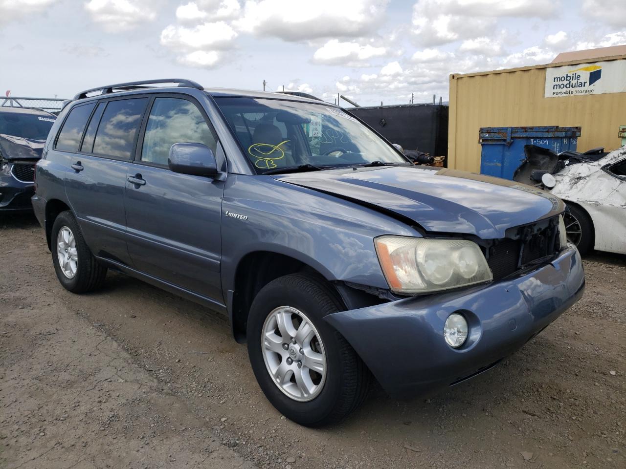 TOYOTA HIGHLANDER 2003 with VIN JTEHF21A730144522 - Photo from auction