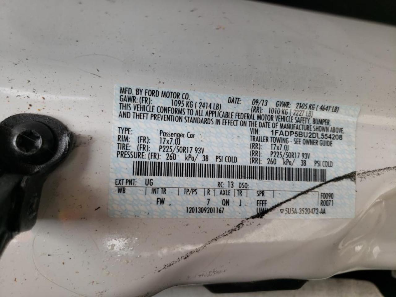 Photo 10 from auction – 2013 FORD C-MAX SEL with VIN 1FADP5BU2DL554208