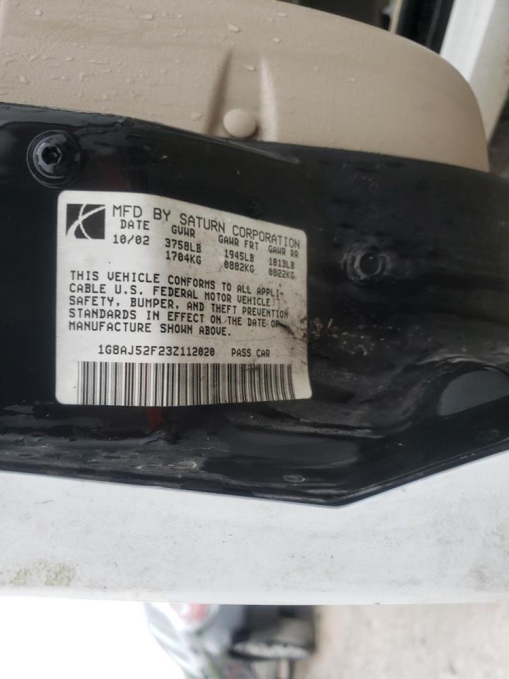 Photo 10 from auction – 2003 SATURN ION LEVEL with VIN 1G8AJ52F23Z112020
