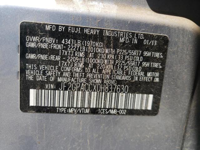 Photo 10 from auction – 2013 SUBARU XV CROSSTR with VIN JF2GPACCXDH837630