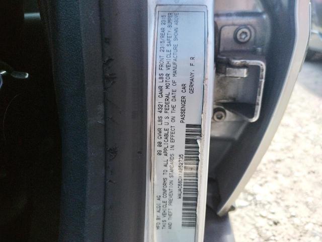 Photo 10 from auction – 2001 AUDI A4 1.8T with VIN WAUAC68DX1A052735