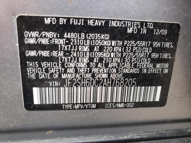 Photo 10 from auction – 2010 SUBARU FORESTER 2 with VIN JF2SH6DC2AH768205