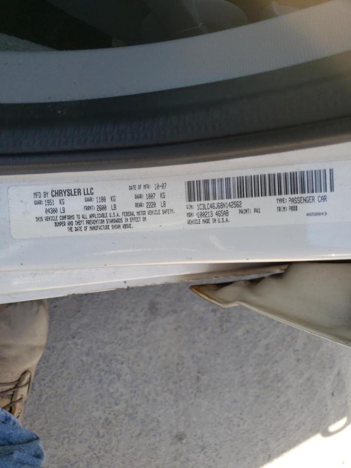 Photo 10 from auction – 2008 CHRYSLER SEBRING LX with VIN 1C3LC46J68N142562