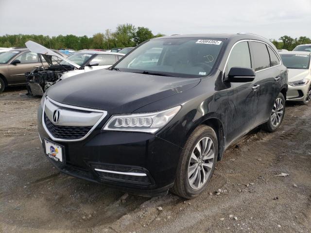 Photo 2 from auction – 2016 ACURA MDX TECHNO with VIN 5FRYD4H40GB059016