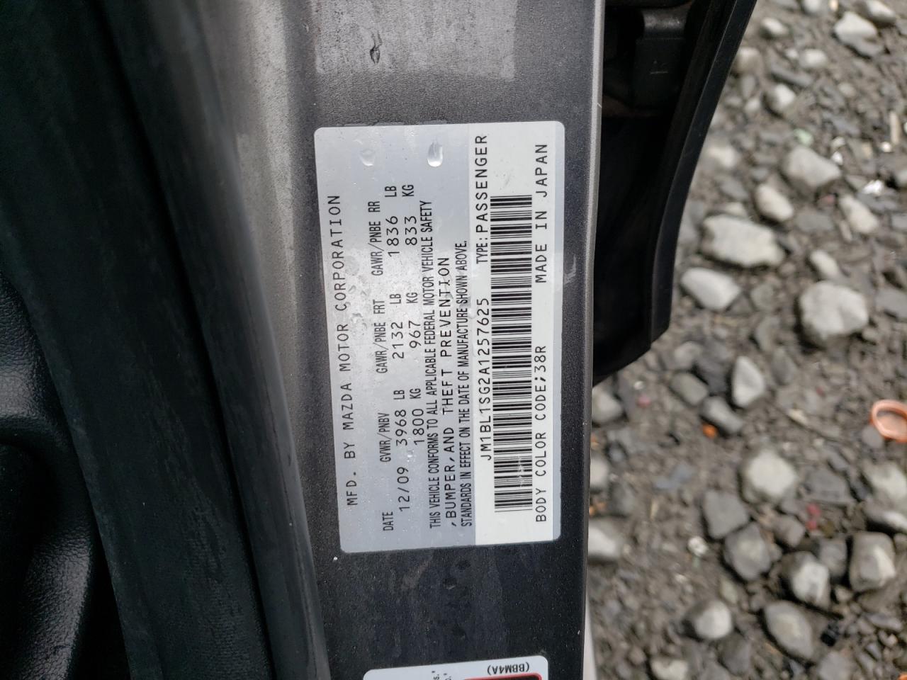 Photo 10 from auction – 2010 MAZDA 3 I with VIN JM1BL1SG2A1257625
