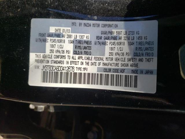 Photo 10 from auction – 2013 MAZDA CX-9 TOURI with VIN JM3TB3CA8D0412676