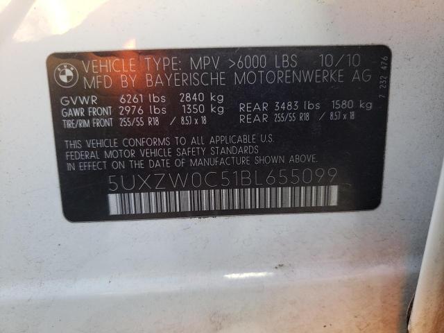 Photo 10 from auction – 2011 BMW X5 XDRIVE3 with VIN 5UXZW0C51BL655099
