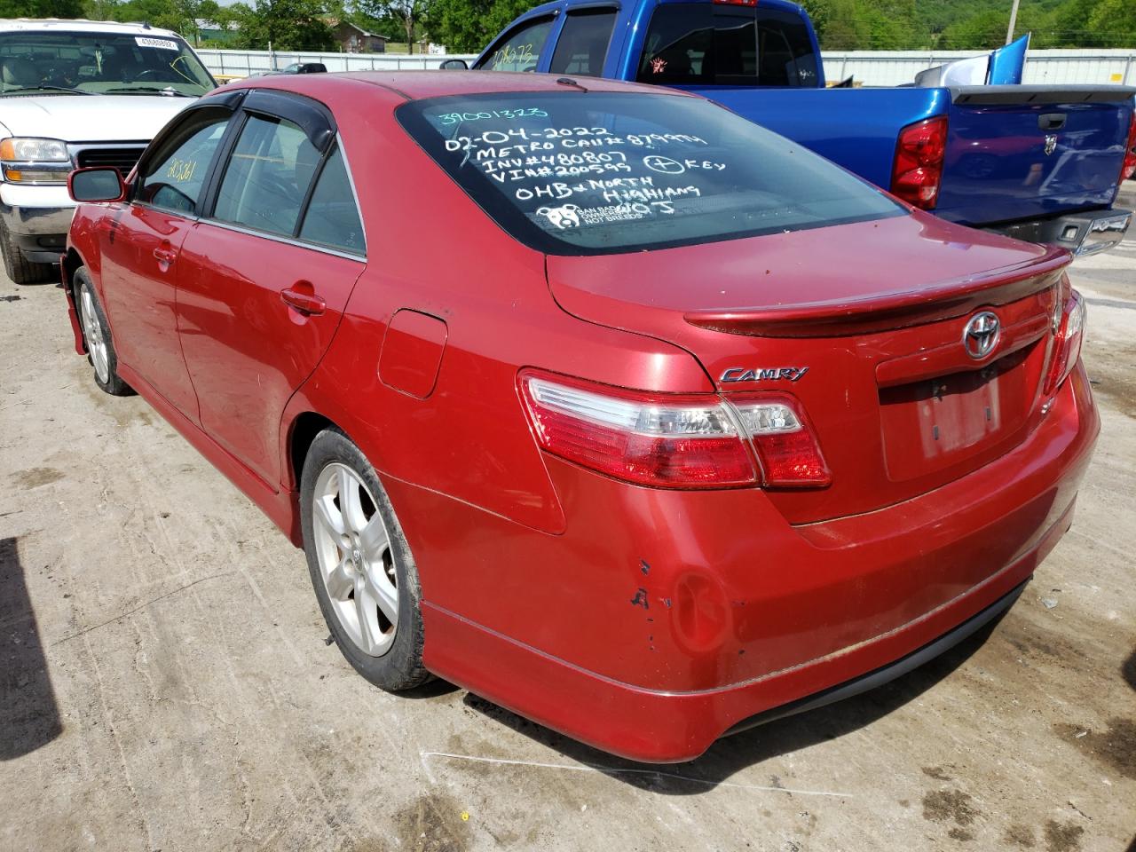 Photo 3 from auction – 2008 TOYOTA CAMRY CE with VIN 4T1BE46K88U200599